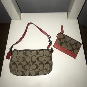 Coach Wristlet w/ matching Wallet